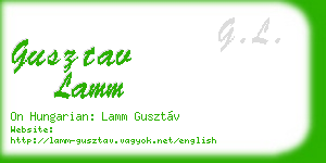 gusztav lamm business card