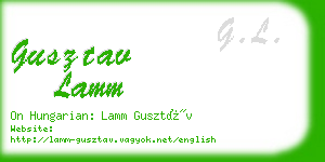 gusztav lamm business card